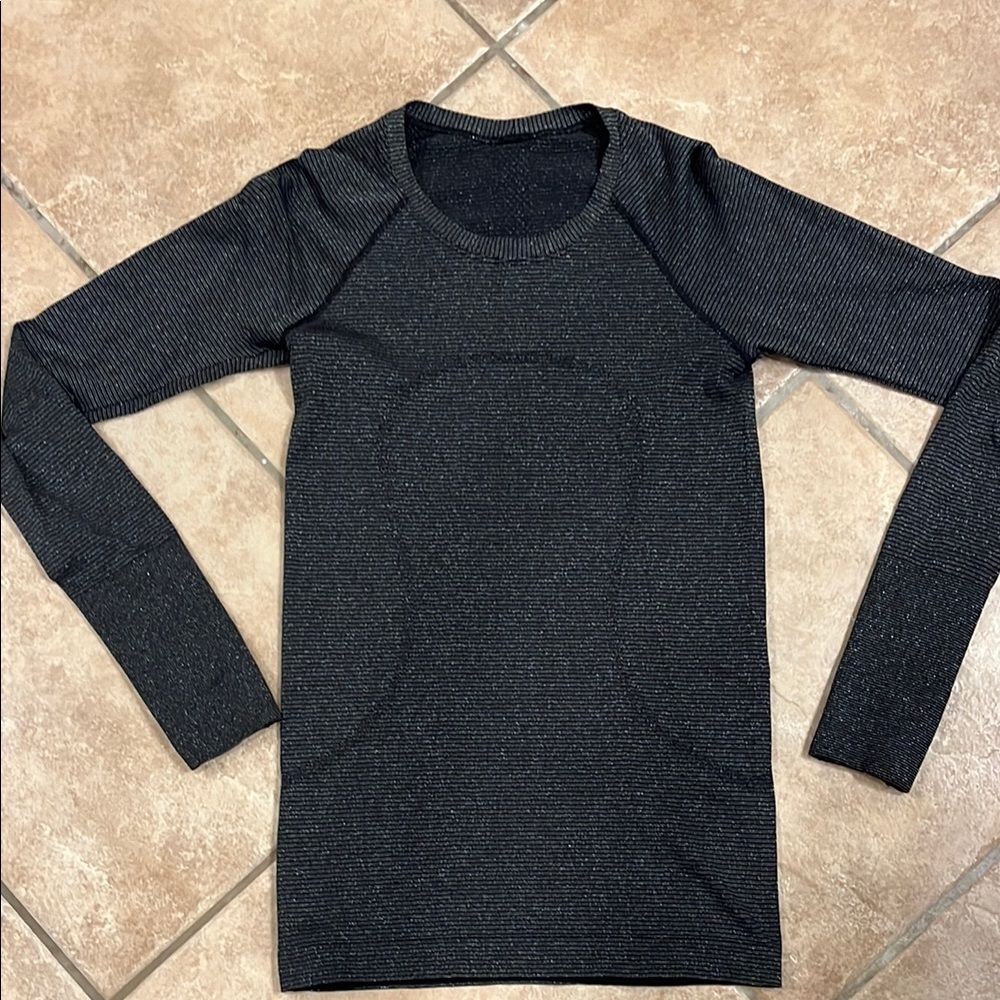 Lululemon Black with Glitter Long Sleeve Top